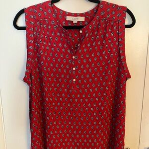 LOFT mixed media top size M